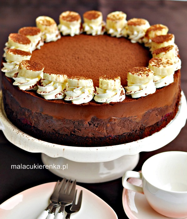 Tarta de chocolate con plátanos 1