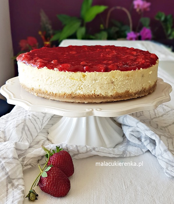 Tarta de queso con ricota con cobertura de fresa 2