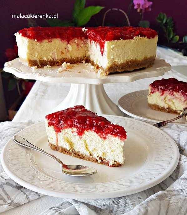 Tarta de queso con ricota con cobertura de fresa 2